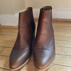 Brown Leather Ankle Boots